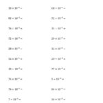 Multiplying Negative Numbers Worksheet Multiplying And Dividing Whole