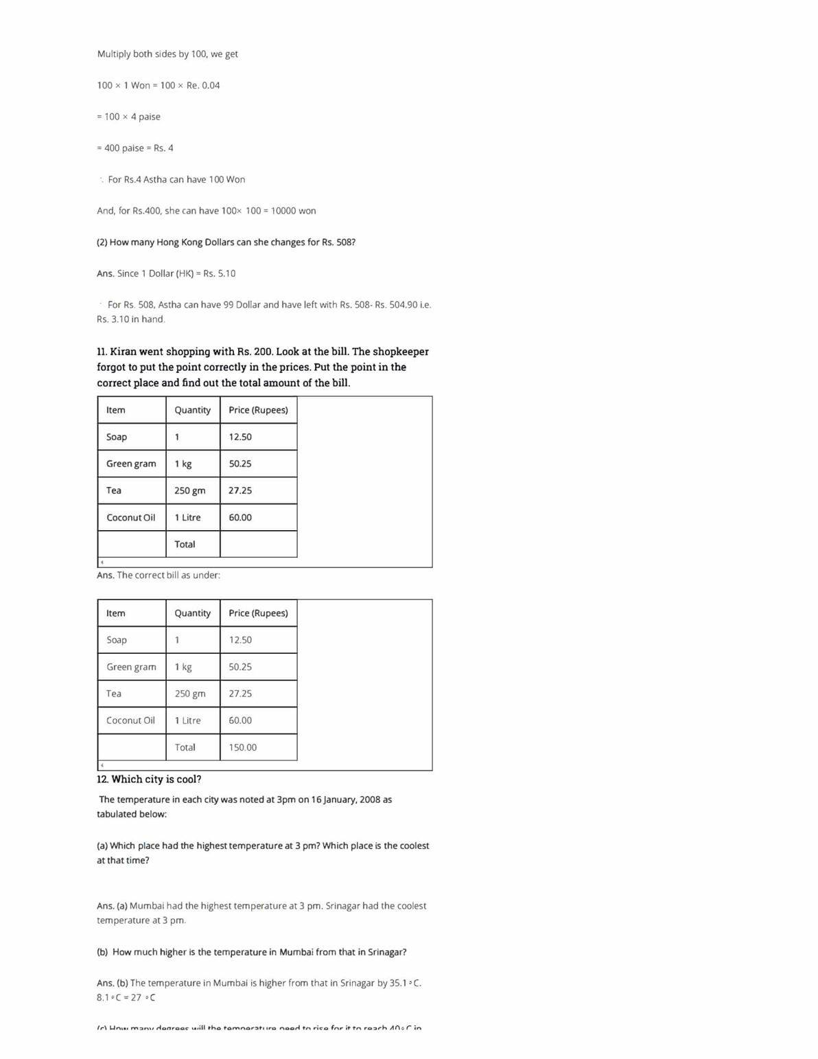 NCERT Solutions Class 5 Maths Chapter 10 Tenths And Hundredths Click 