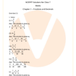 NCERT Solutions For Class 7 Maths Chapter 2 Fractions And Decimals