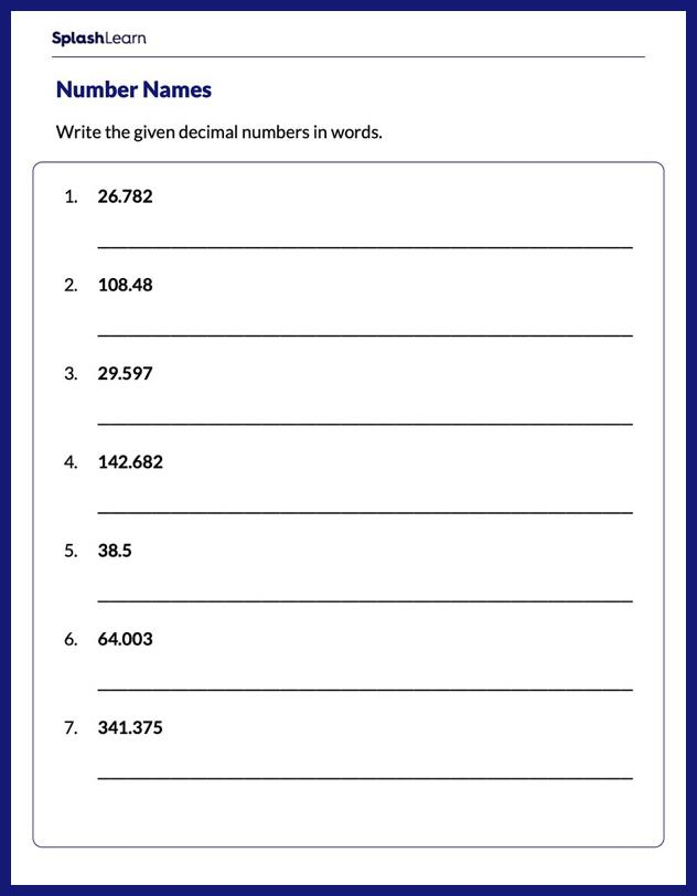 Number Name Of 5 Digit Numbers Worksheet Place Value Writing 5 Digit