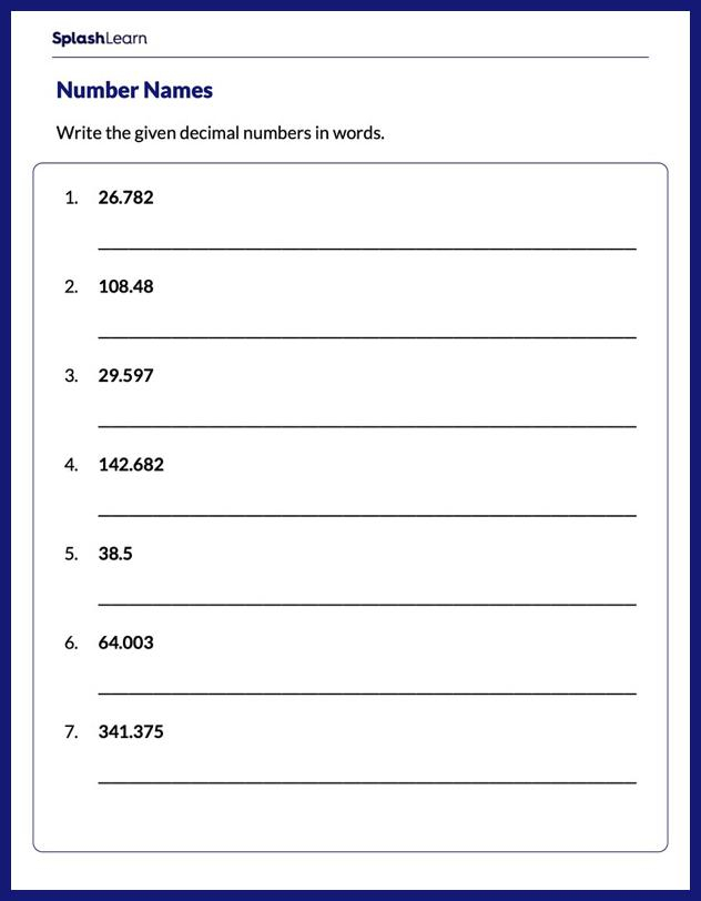 Number Name Of 5 Digit Numbers Worksheet Place Value Writing 5 Digit 