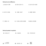 Operations With Decimals Review Worksheet Fill Out Sign Online DocHub