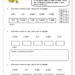 Order Decimals Reasoning Problem Solving Maths Worksheets For Year 5