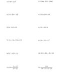 Performing Combined Operations On Decimals Worksheet PDF