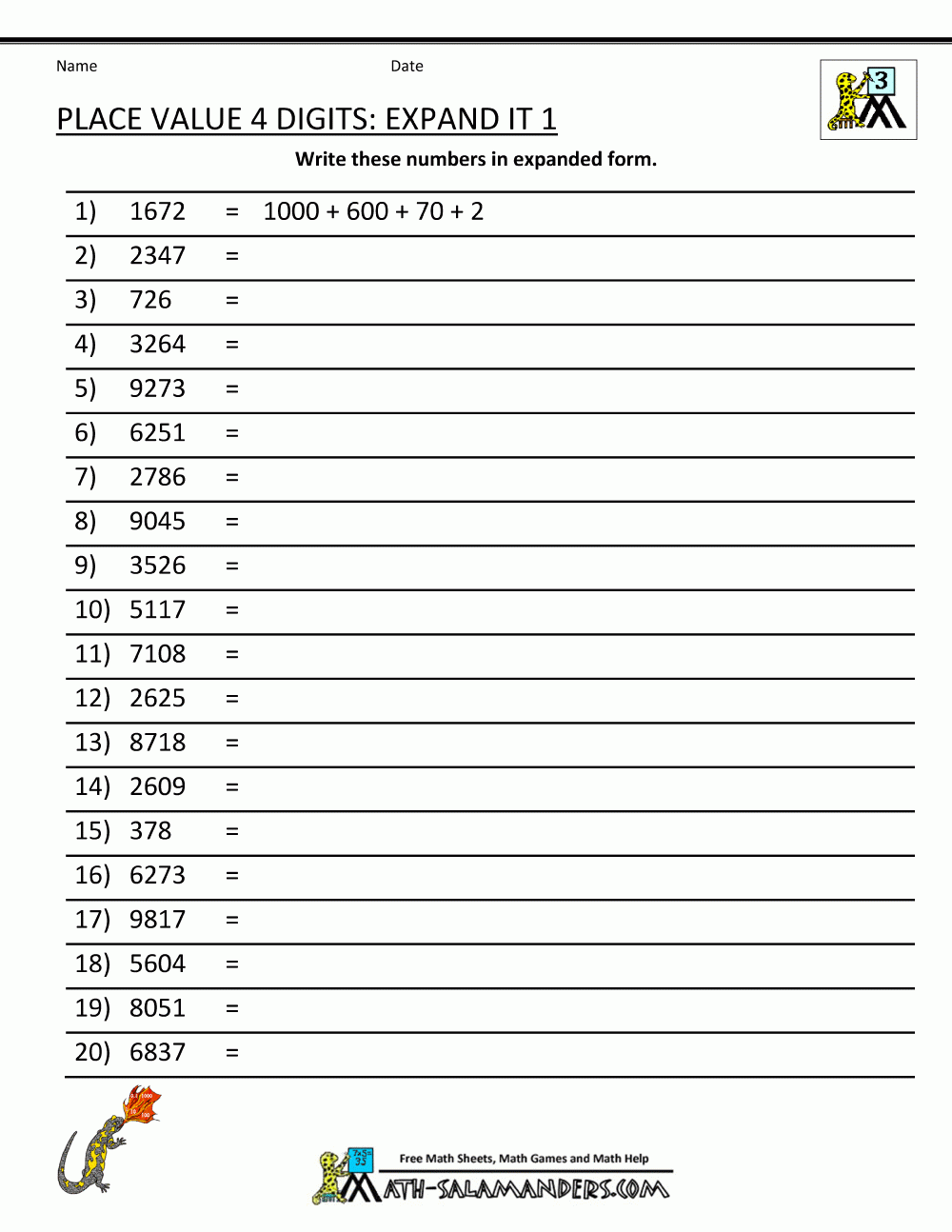 Place value worksheets 4 digits expand it 1 gif 1000 1294 Place 