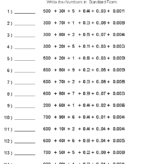 Place Value Worksheets Place Value Worksheets Standard Form Math