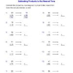 Products 2 Digits With Rounding Guide Math Worksheets Kids Math