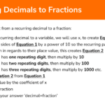 Recurring Decimals To Fractions GCSE Maths Steps Examples