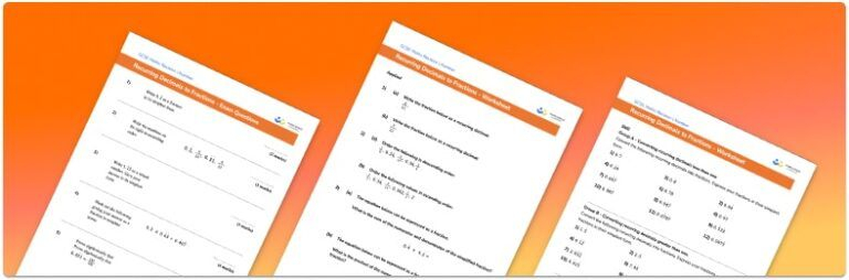 Recurring Decimals To Fractions Worksheet GCSE Maths FREE Third 