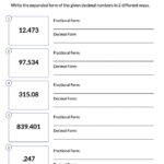 Representing Decimals As Expanded Form Math Worksheets SplashLearn