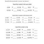 Rounding Decimals Online Worksheet