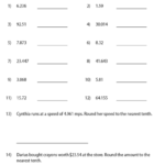 Rounding Decimals To The Nearest Tenth Worksheets