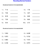 Rounding Decimals Worksheet Grade 7 Decimal Worksheets