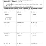 Short Division With Remainders Worksheet For 4th Grade Lesson Planet