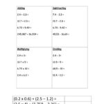 The Four Operations On Decimals Worksheet