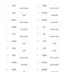 The Rounding Various Decimals To Various Decimal Places A Math