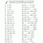 To The Tenths And Hundredths Decimal Place Value Worksheets Free