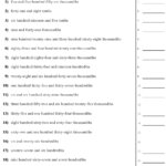 Word Form To Numeric Form With Decimals Worksheet With Answers Download