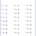 Worksheet Maker To Convert Decimals Into Fractions Math Fractions