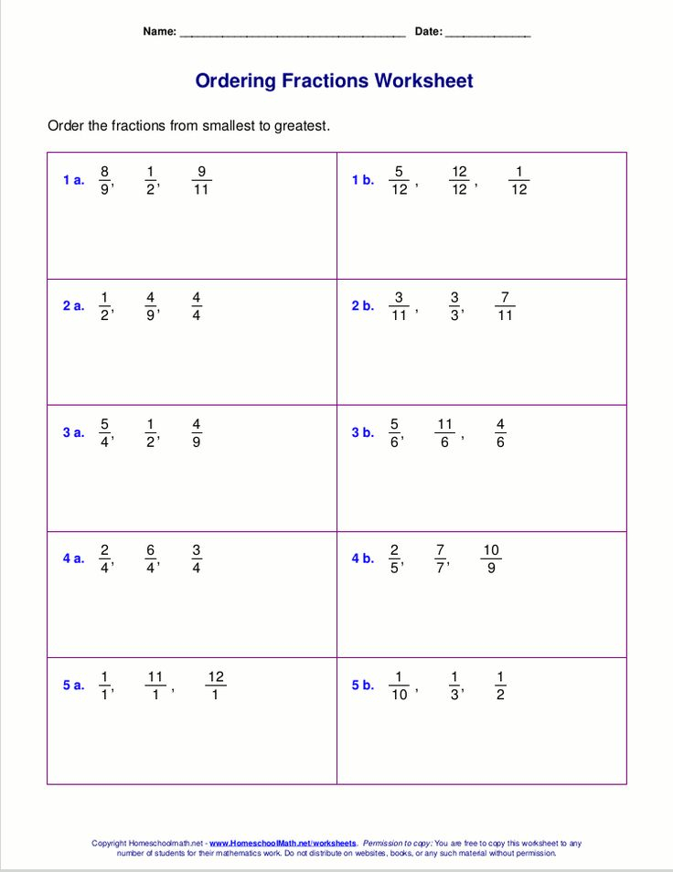 Worksheets Fractions Decimals Greatest To Least Fractions Worksheets 