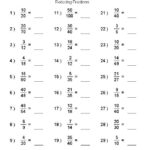 Write Each Fraction Or Mixed Number As A Decimal Worksheet Grade 5