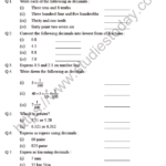 Writing Decimals Worksheets Tenths Fractions And Decimals Teaching