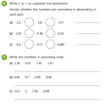 Year 4 Ordering Decimals Part II